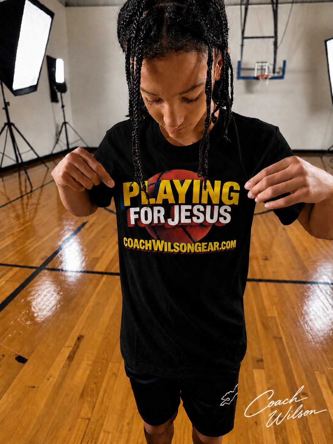 Short Sleeve Shirt Playing for Jesus (Basketball)