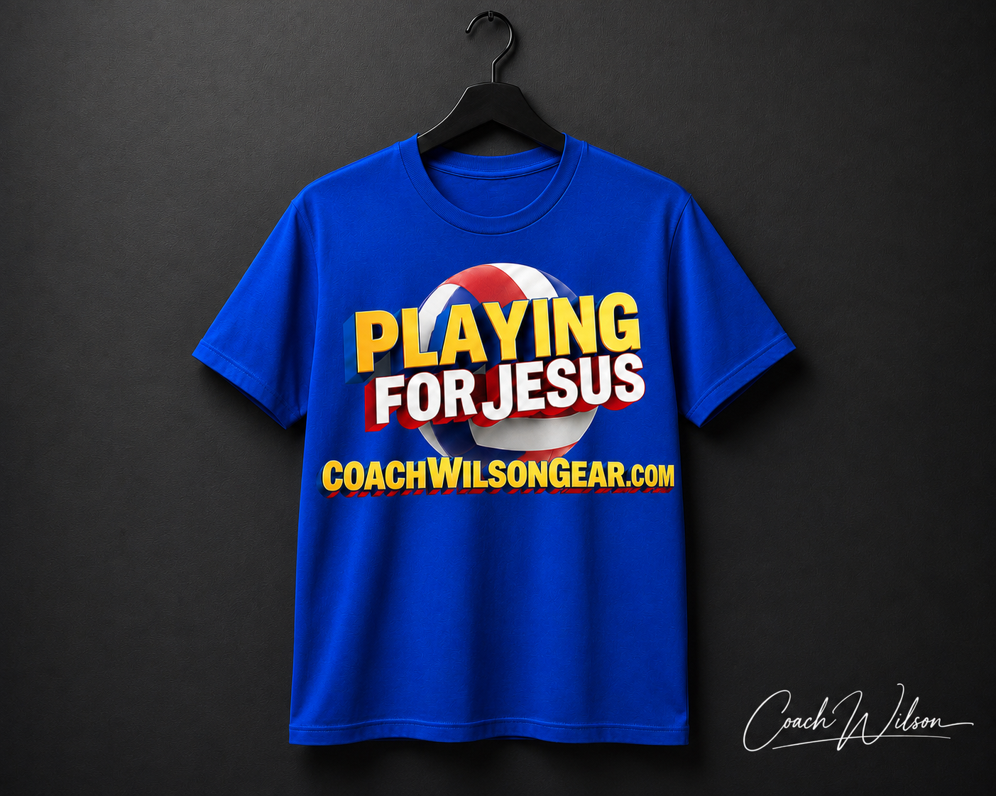 Short Sleeve Shirt Playing for Jesus (Volleyball)