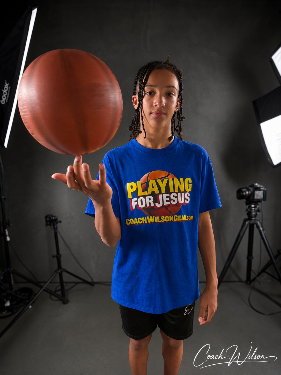 Short Sleeve Shirt Playing for Jesus (Basketball)