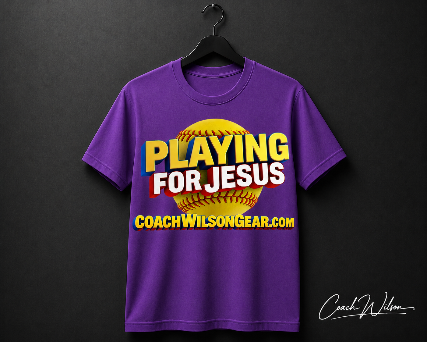 Short Sleeve Shirt Playing for Jesus (Softball)